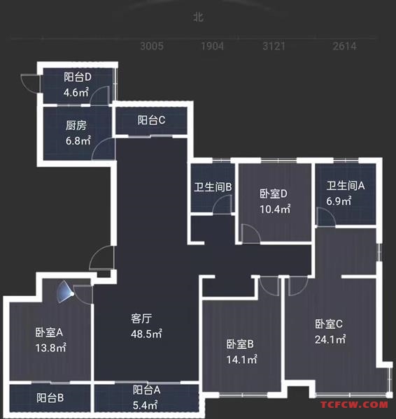 盛世壹品毛坯好房3房/2厅/2卫朝南180平米350万
