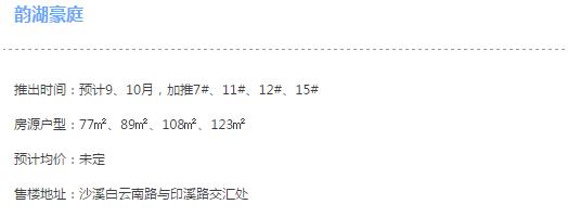 太仓九月、十月，12楼盘新房源将入市